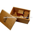 Juguetes educativos de madera promocionales 7pcs beechwood 3D Geometry Box Set